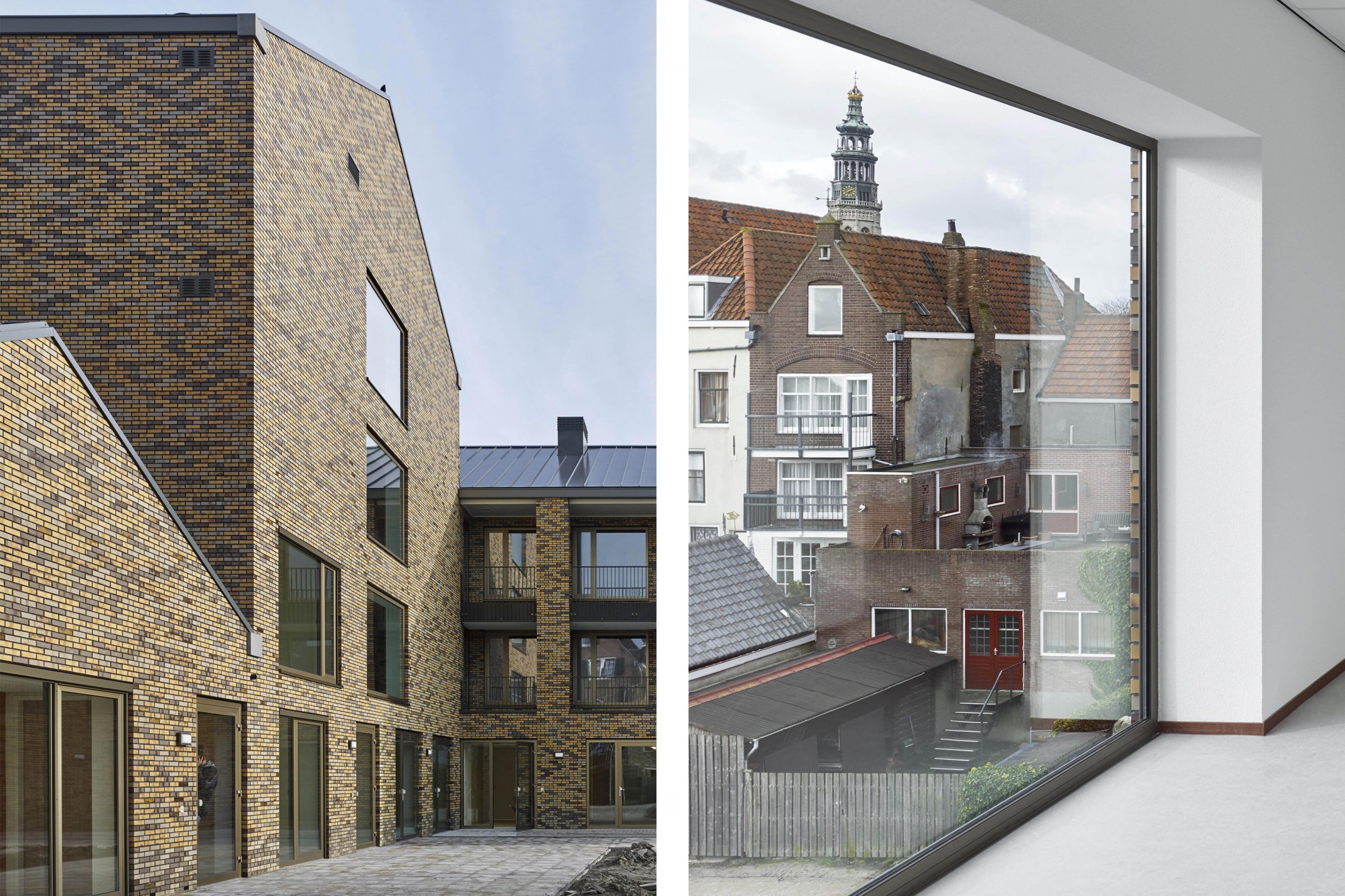 Exterieur en interieur van woon en zorgcomplex de maisbais in Middelburg.
